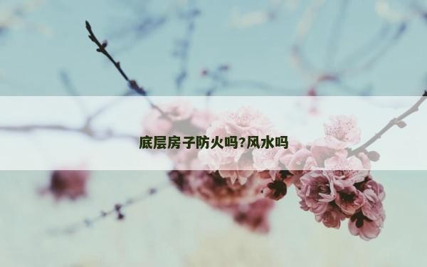 底层房子防火吗?风水吗
