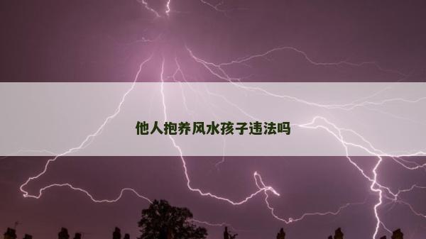 他人抱养风水孩子违法吗