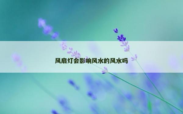 风扇灯会影响风水的风水吗