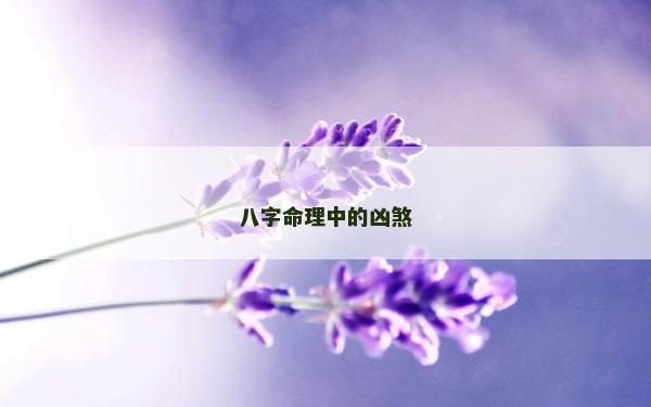 八字命理中的凶煞