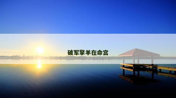 破军擎羊在命宫