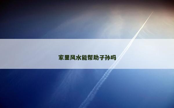 家里风水能帮助子孙吗