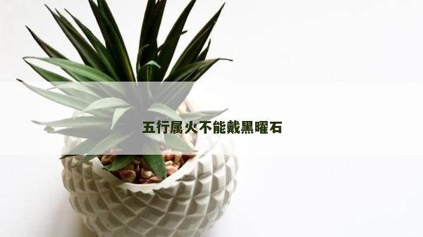 五行属火不能戴黑曜石