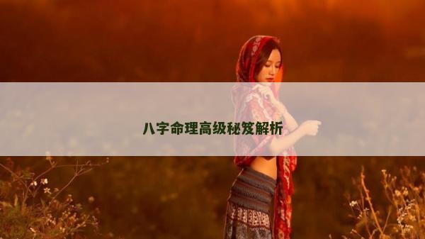 八字命理高级秘笈解析