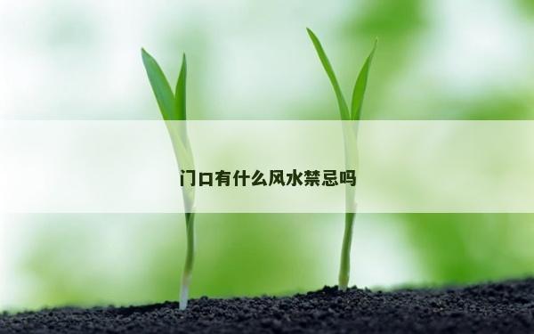 门口有什么风水禁忌吗