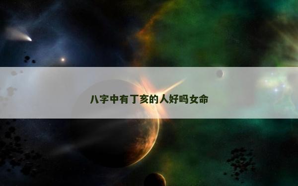八字中有丁亥的人好吗女命