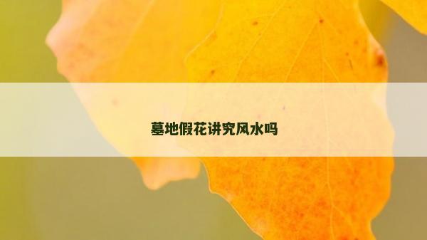 墓地假花讲究风水吗