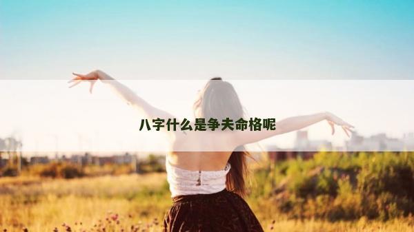 八字什么是争夫命格呢