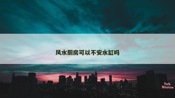 风水厨房可以不安水缸吗