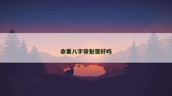 命里八字带魁罡好吗