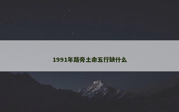 1991年路旁土命五行缺什么