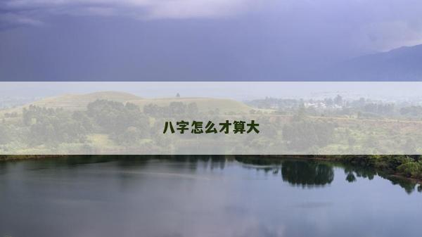 八字怎么才算大