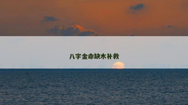 八字金命缺木补救