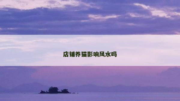 店铺养猫影响风水吗