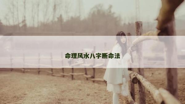 命理风水八字断命法