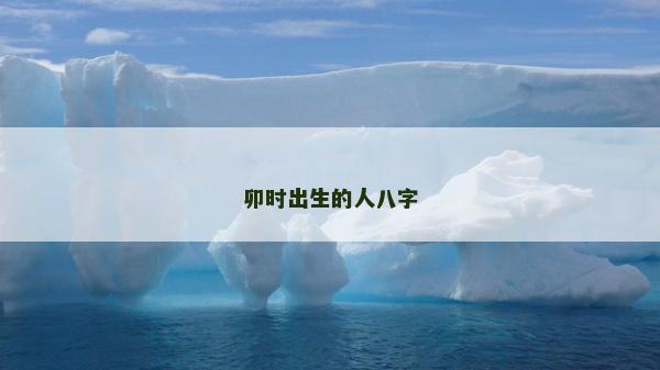 卯时出生的人八字