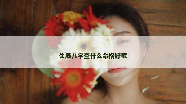 生辰八字查什么命格好呢