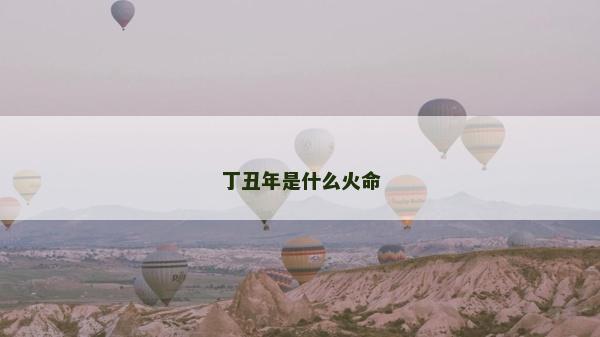 丁丑年是什么火命