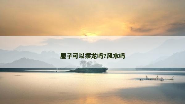 屋子可以摆龙吗?风水吗