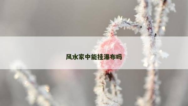 风水家中能挂瀑布吗