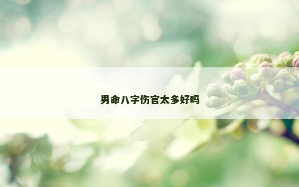 男命八字伤官太多好吗