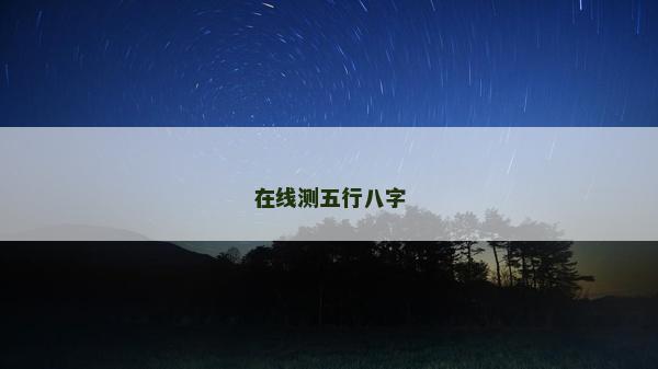 在线测五行八字