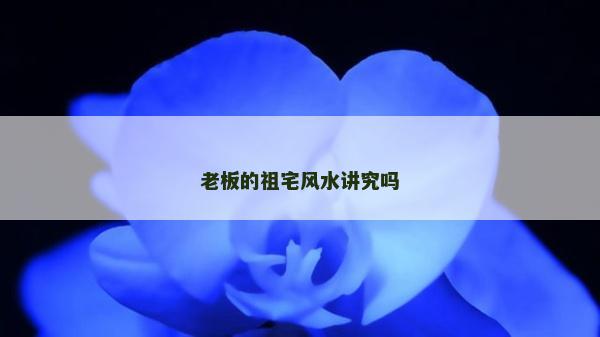 老板的祖宅风水讲究吗