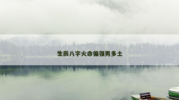 生辰八字火命偏强男多土