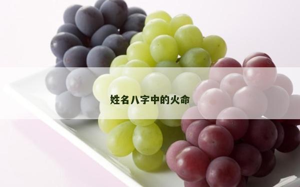 姓名八字中的火命