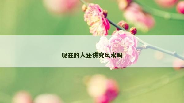 现在的人还讲究风水吗