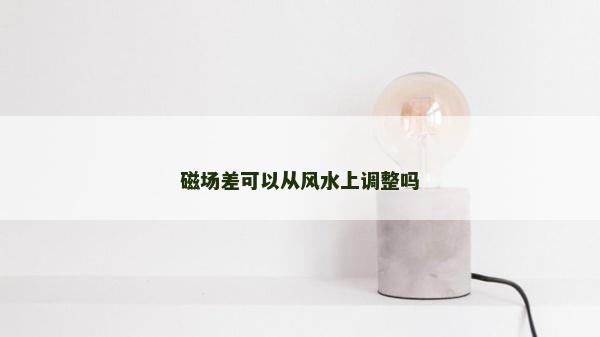 磁场差可以从风水上调整吗