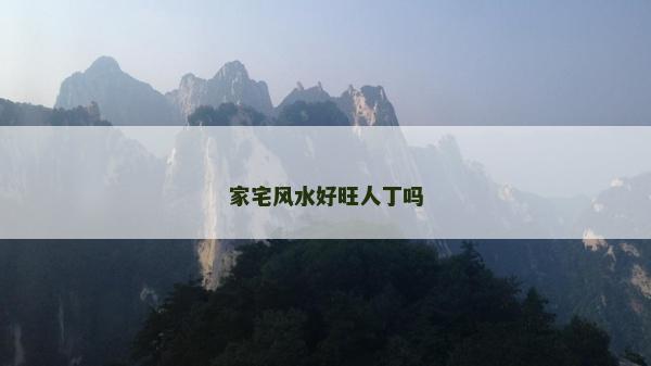 家宅风水好旺人丁吗