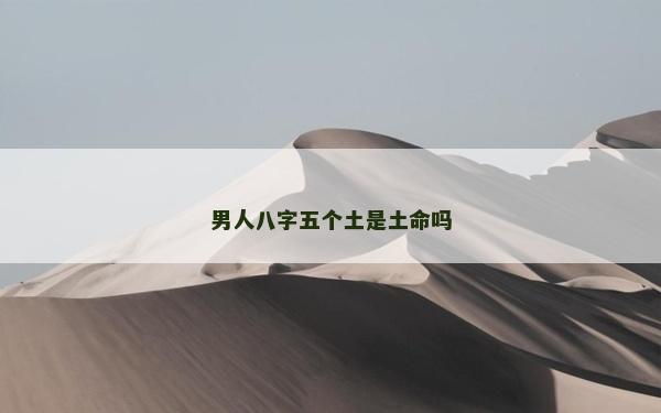 男人八字五个土是土命吗
