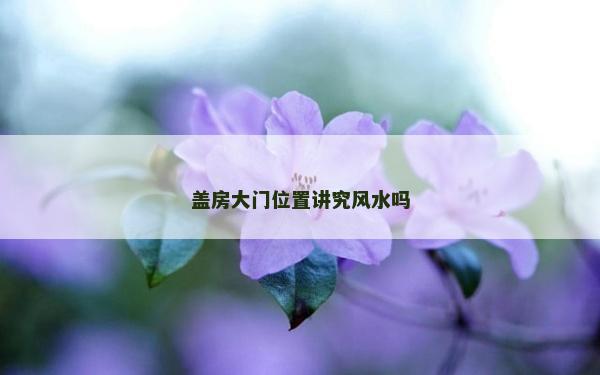 盖房大门位置讲究风水吗