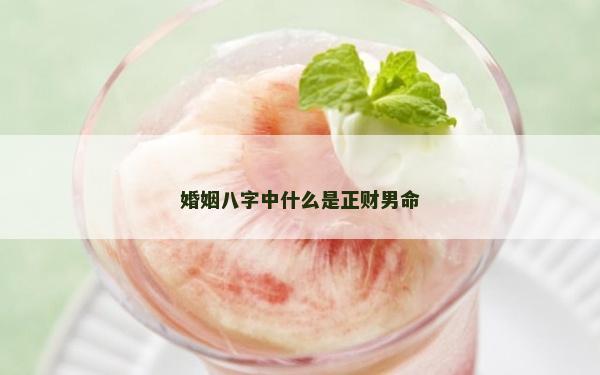 婚姻八字中什么是正财男命