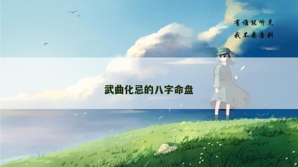 武曲化忌的八字命盘