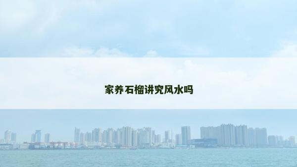 家养石榴讲究风水吗