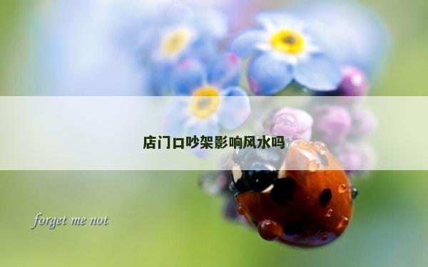 店门口吵架影响风水吗
