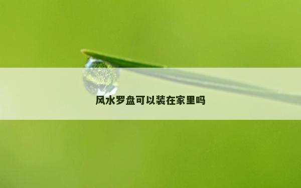 风水罗盘可以装在家里吗
