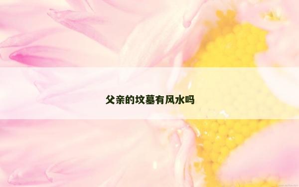 父亲的坟墓有风水吗