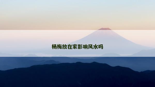 杨梅放在家影响风水吗