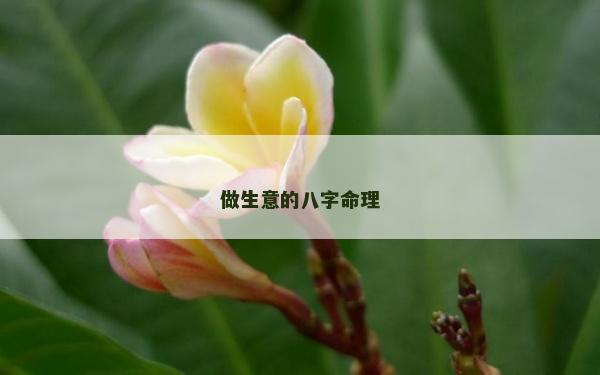 做生意的八字命理