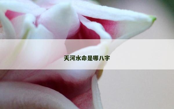 天河水命是哪八字