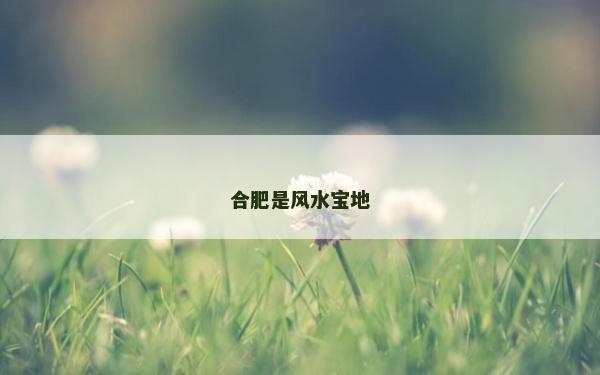 合肥是风水宝地