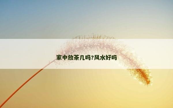 家中放茶几吗?风水好吗