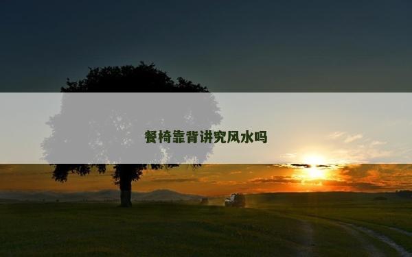 餐椅靠背讲究风水吗
