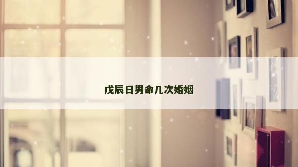 戊辰日男命几次婚姻