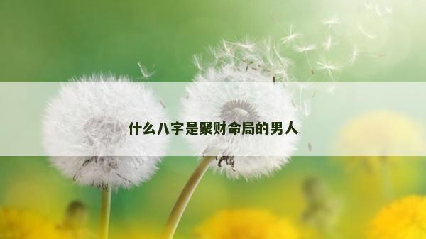 什么八字是聚财命局的男人