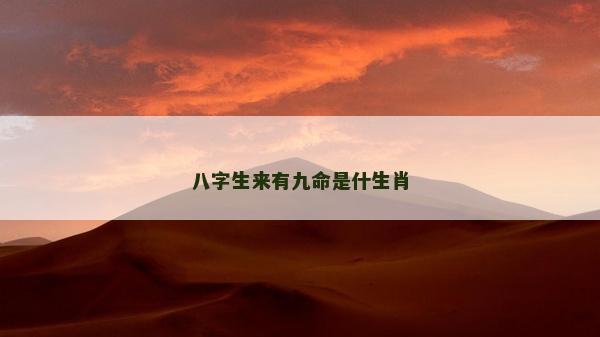 八字生来有九命是什生肖