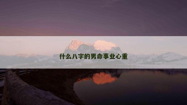 什么八字的男命事业心重